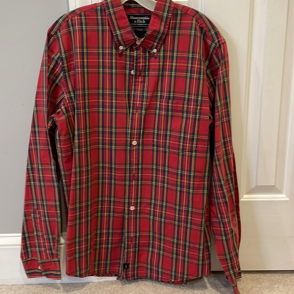 Abercrombie and fitch button down. Plaid. Size medium